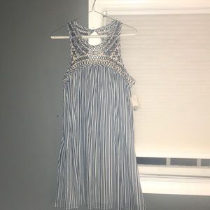 White and blue striped dress from urban outfitters